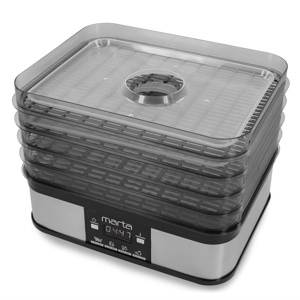 9908449 Сушилка для овощей и фруктов MARTA MT-FD1887D серебристый STDN-0057278 - Вид №3