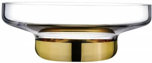 NUDE Хрустальная чаша / центральная часть с золотым основанием Contour