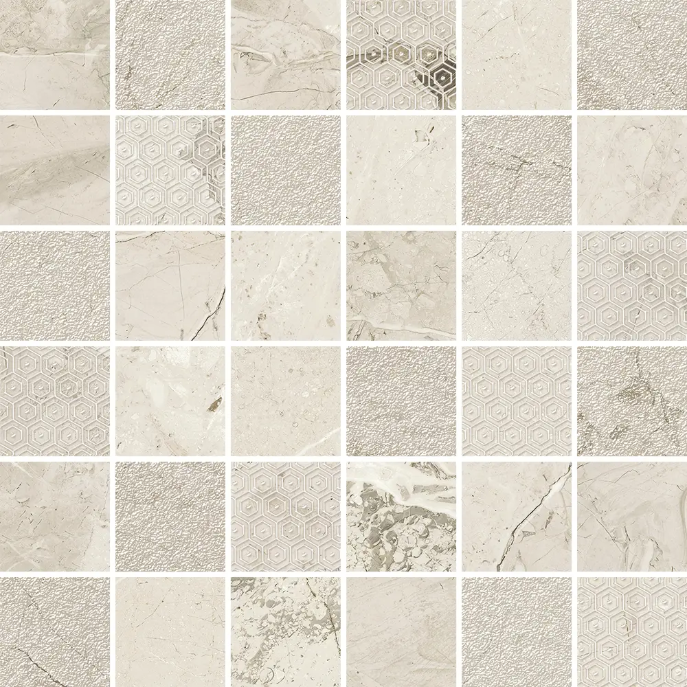 Мозаика настенная Azori Elegance Beige Mosaic 30x30 см матовая цвет бежевый STLM-2077960