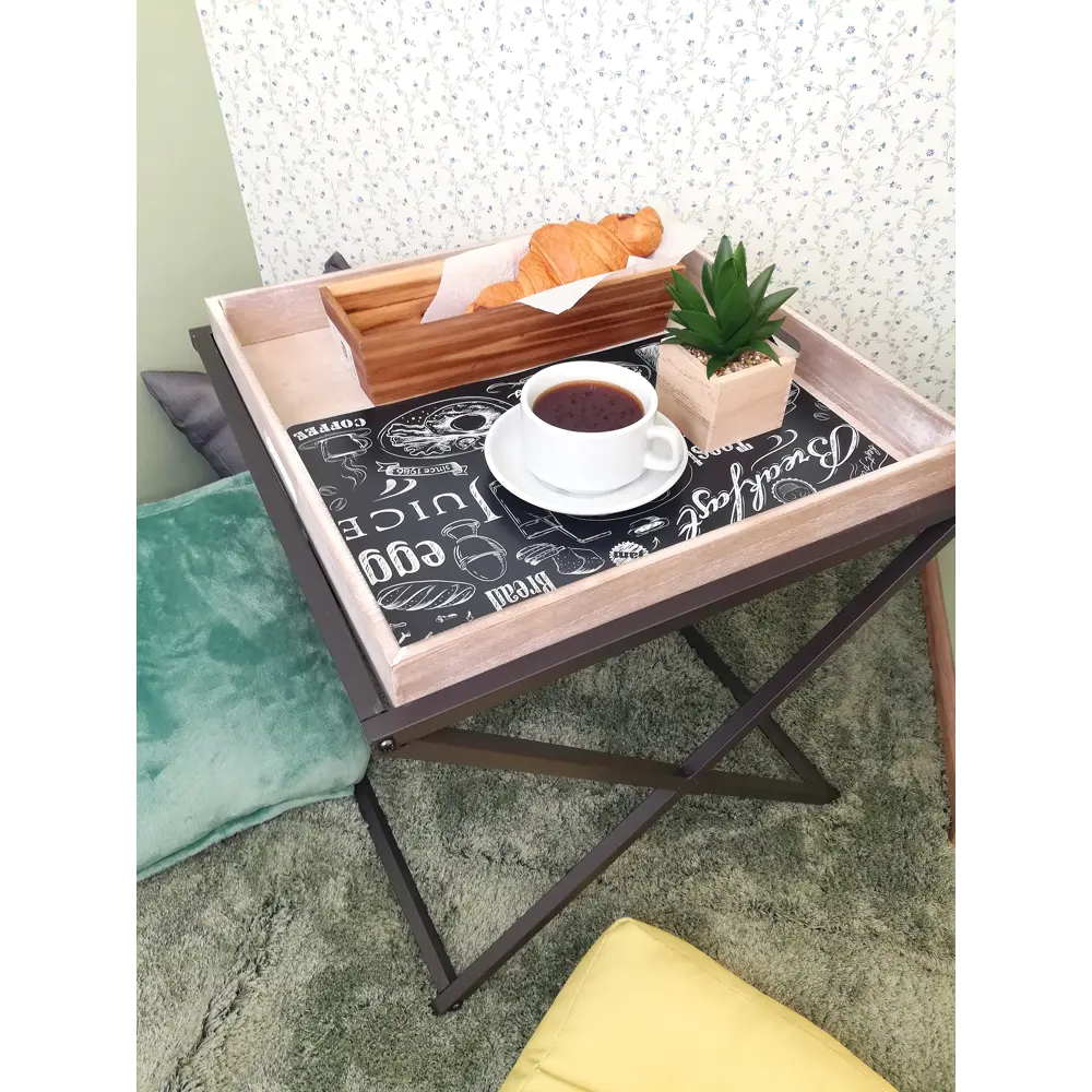 Столик с подносом 48х48х47,5 см каштан Atmosphera STLM-2187118 - Вид №4