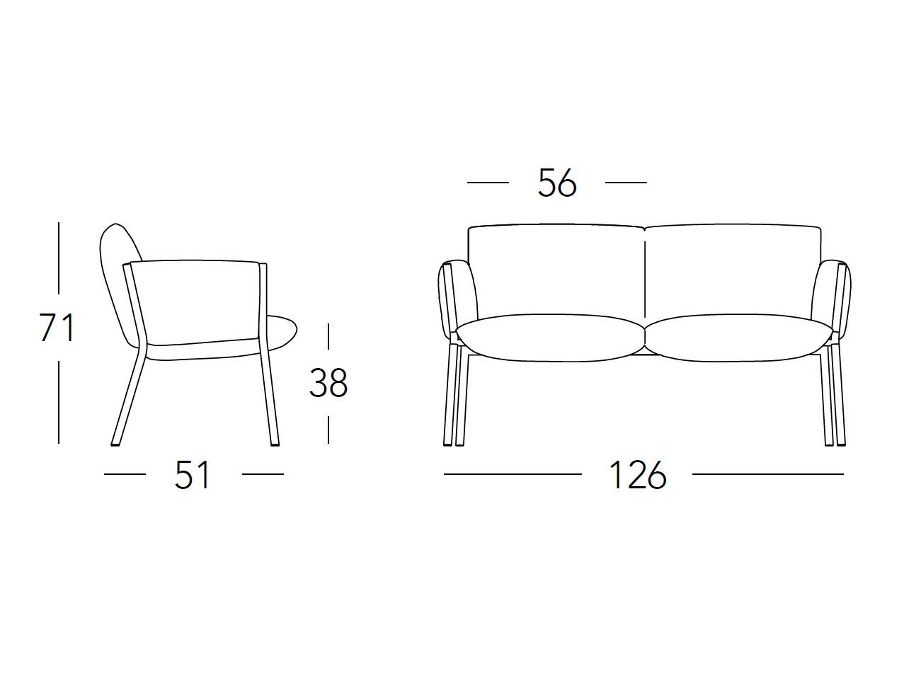 Ткань сад мягкий диван S-CAB Breeze ARCH-00125974 - Вид №14