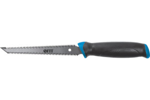 15098660 Ножовка для гипсокартона IT каленый зуб, двухсторонняя, прорезиненная ручка, 150 мм 15378 FIT