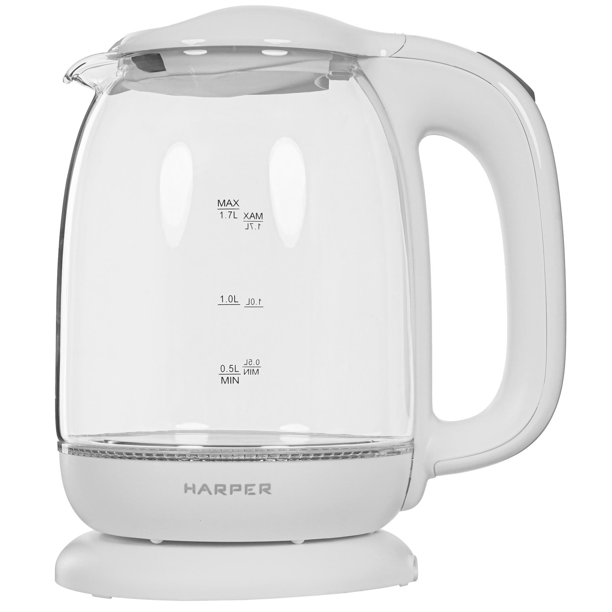 9955687 Электрочайник HARPER HWK-GM02 белый STDN-0127306