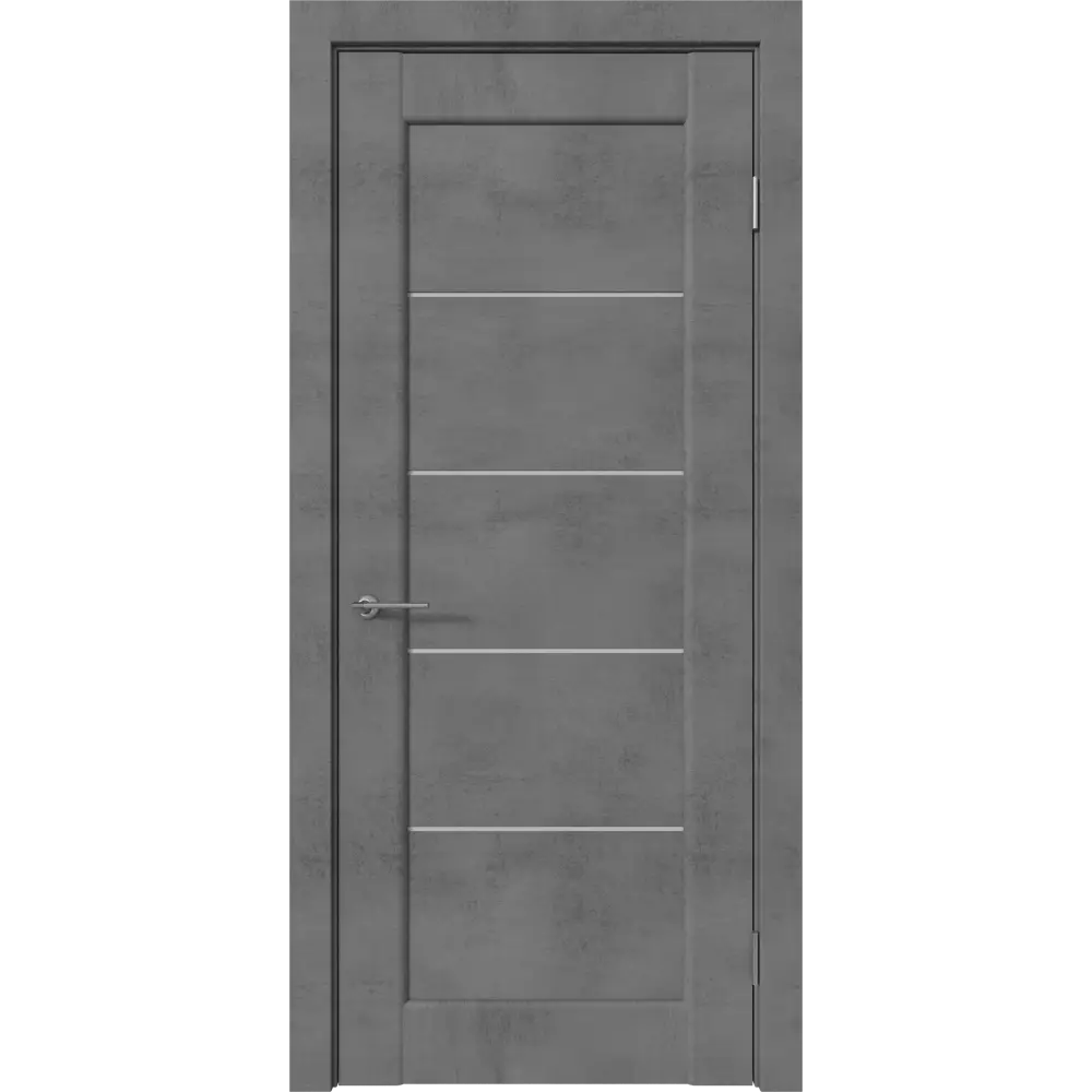 Дверь межкомнатная остеклённая с замком и петлями в комплекте Сохо 40x200 см ПВХ цвет лофт темный 85599840 STLM-2075279 VFD 