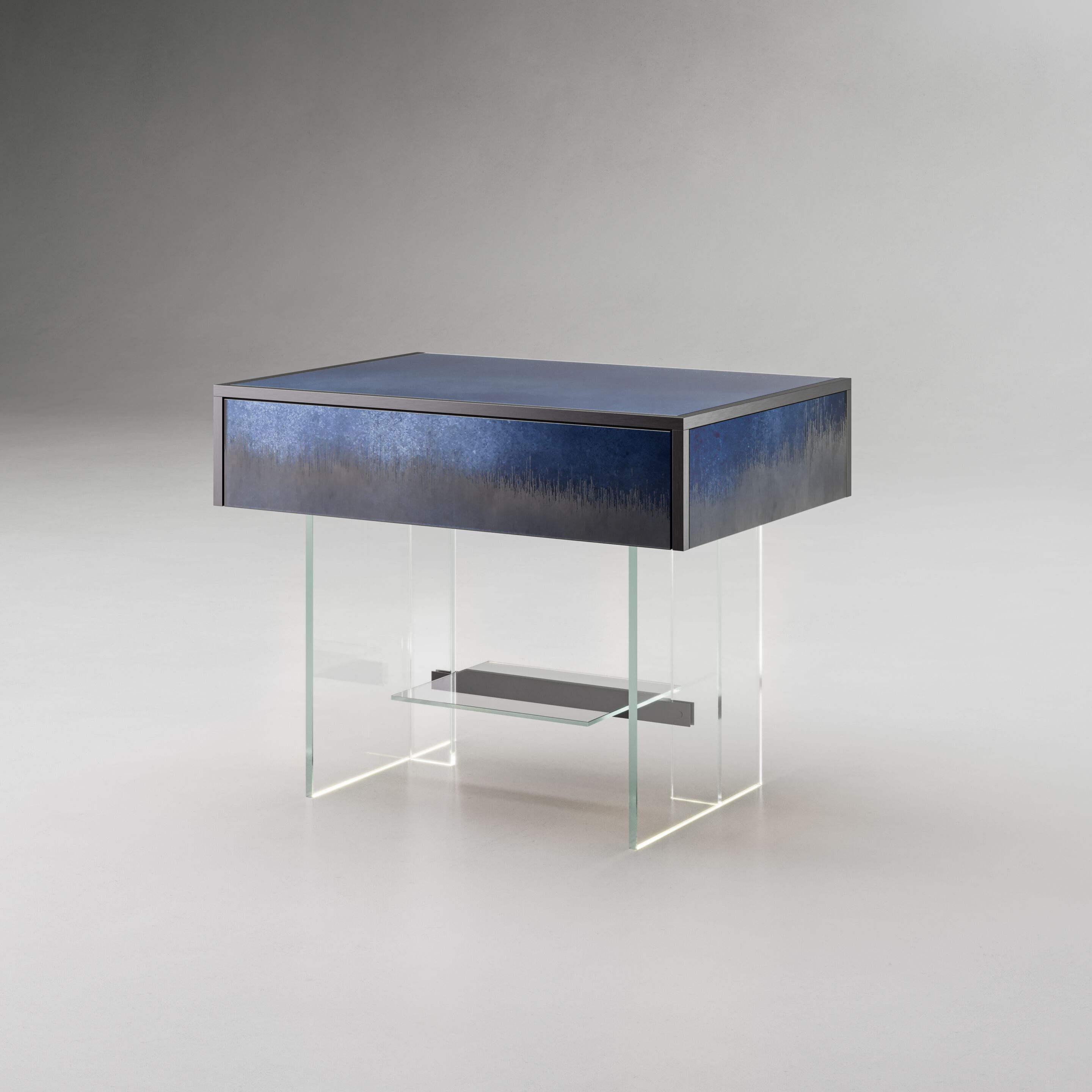 Прямоугольная тумбочка из дерева и стекла с ящиками ARTE VENEZIANA Стромболи ARCH-00084345 - Вид №2