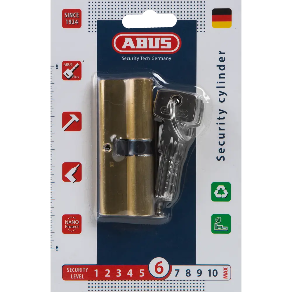 Цилиндр замка ABUS D6MM 40/40 с защитой от взлома в золотом исполнении 82441686 STLM-0027358 - Вид №2