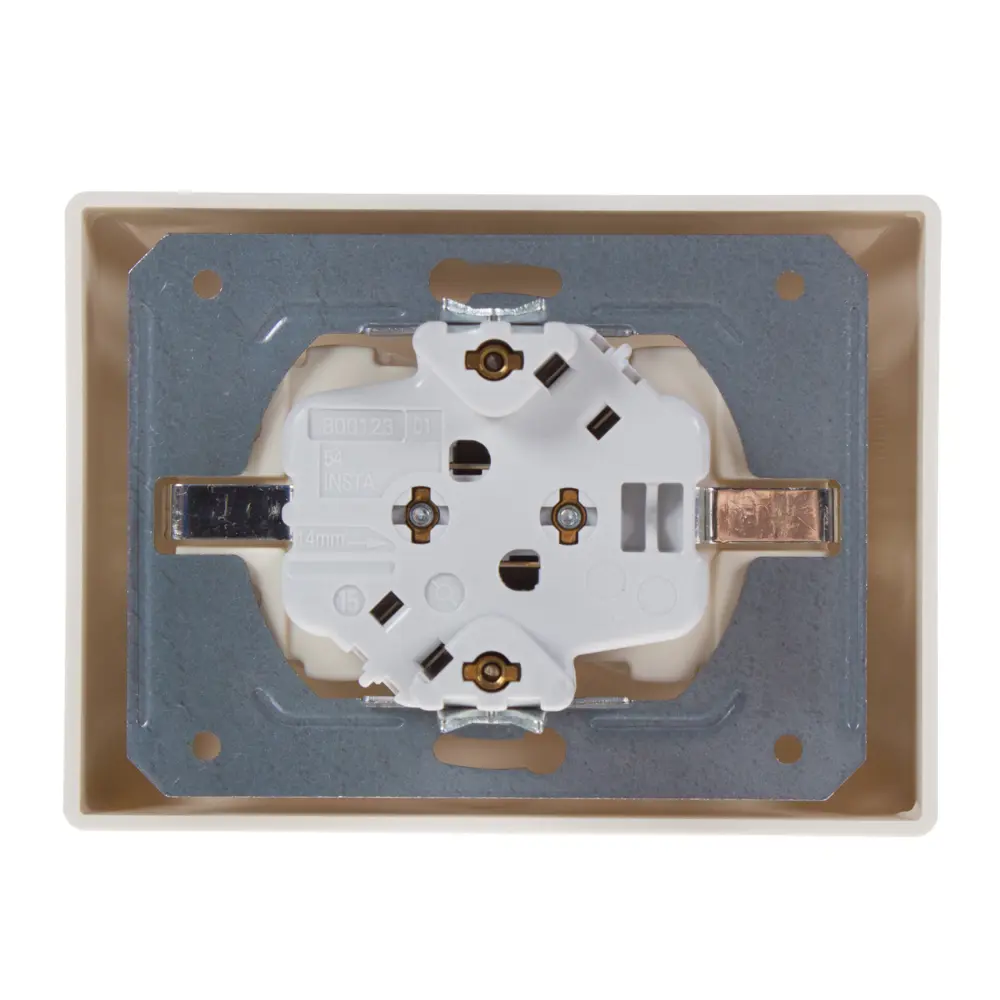 Розетка Jung EcoProfi 2 разъема с заземлением моноблок цвет бежевый STLM-2023385 - Вид №2