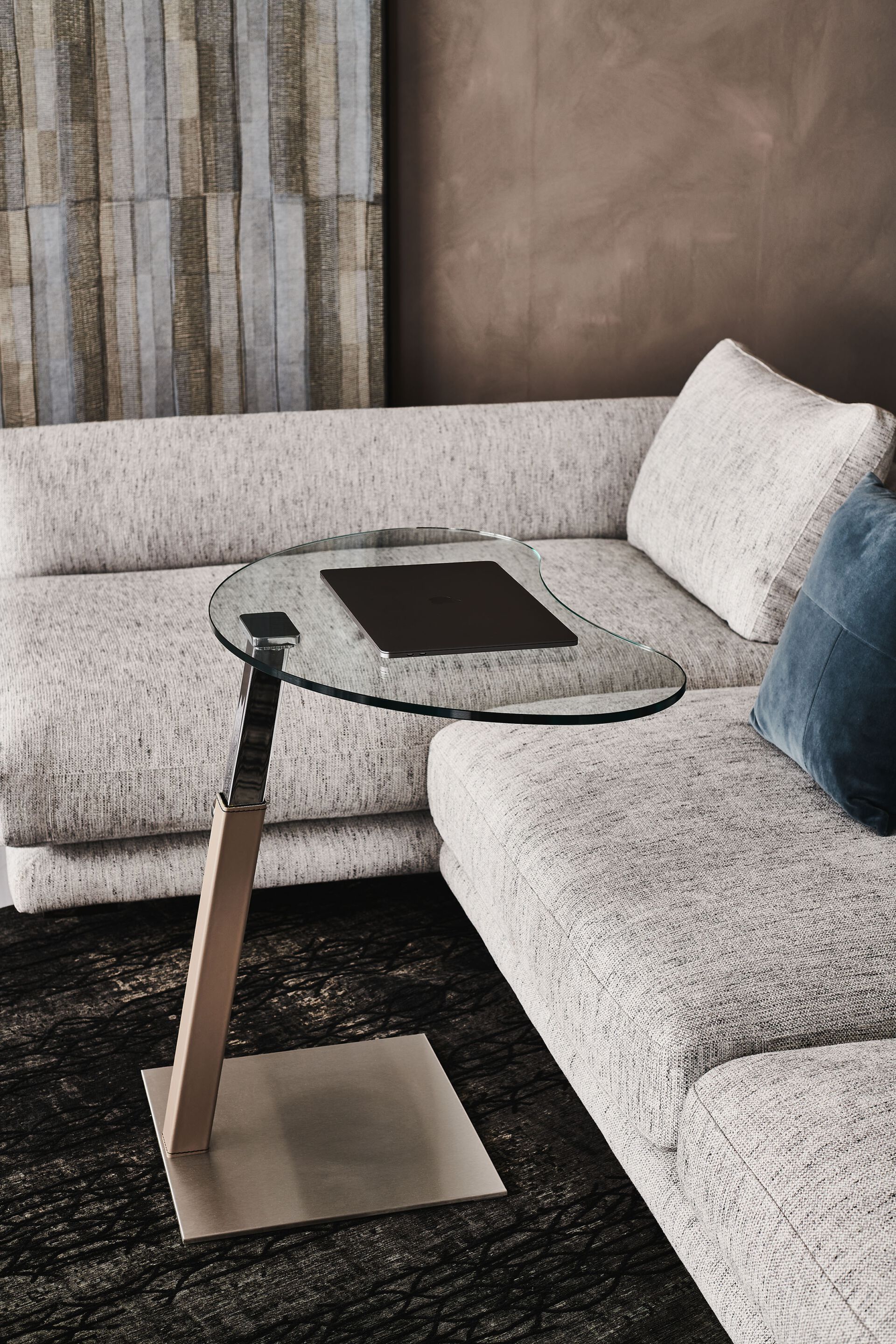 Журнальный столик из нержавеющей стали и хрусталя Cattelan italia LAP ARCH-00067964 - Вид №1