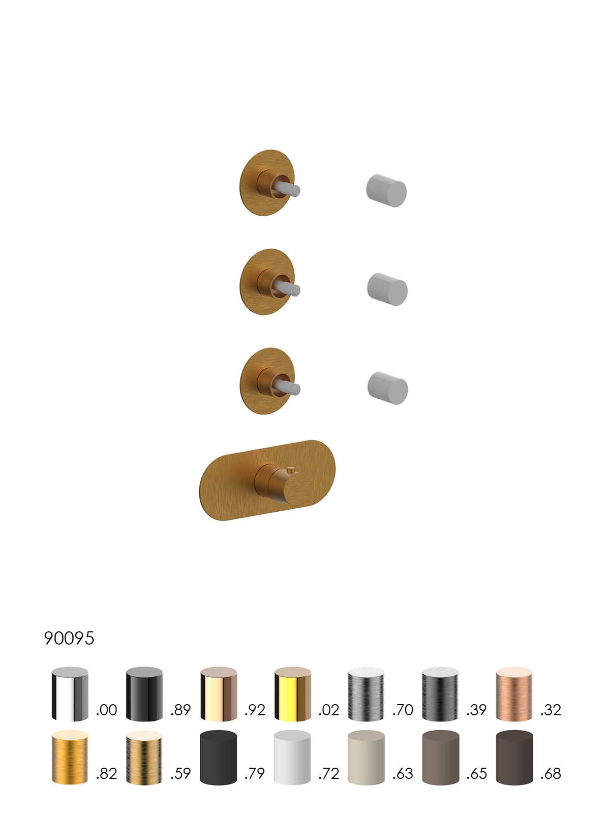 Термостатический смеситель для душа с 4 отверстиями Rubinetterie Frattini отдельная эстетика ARCH-00038079 - Вид №8