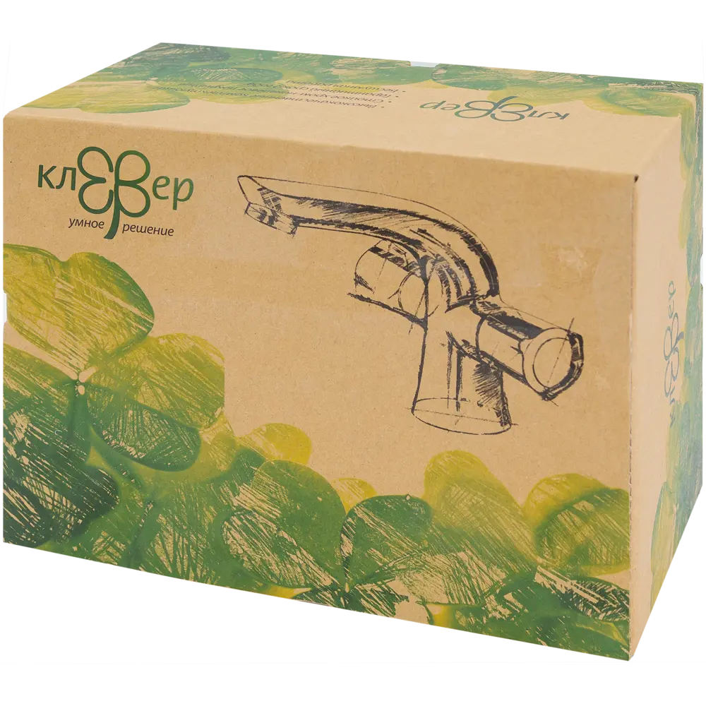 Смеситель для раковины Клевер Lotos двухвентильный цвет хром STLM-2114945 - Вид №3