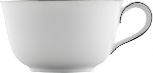 10642716 Furstenberg Чашка для капучино Furstenberg "Вагенфельд" 300мл (с чёрным кантом) Фарфор, Керамика