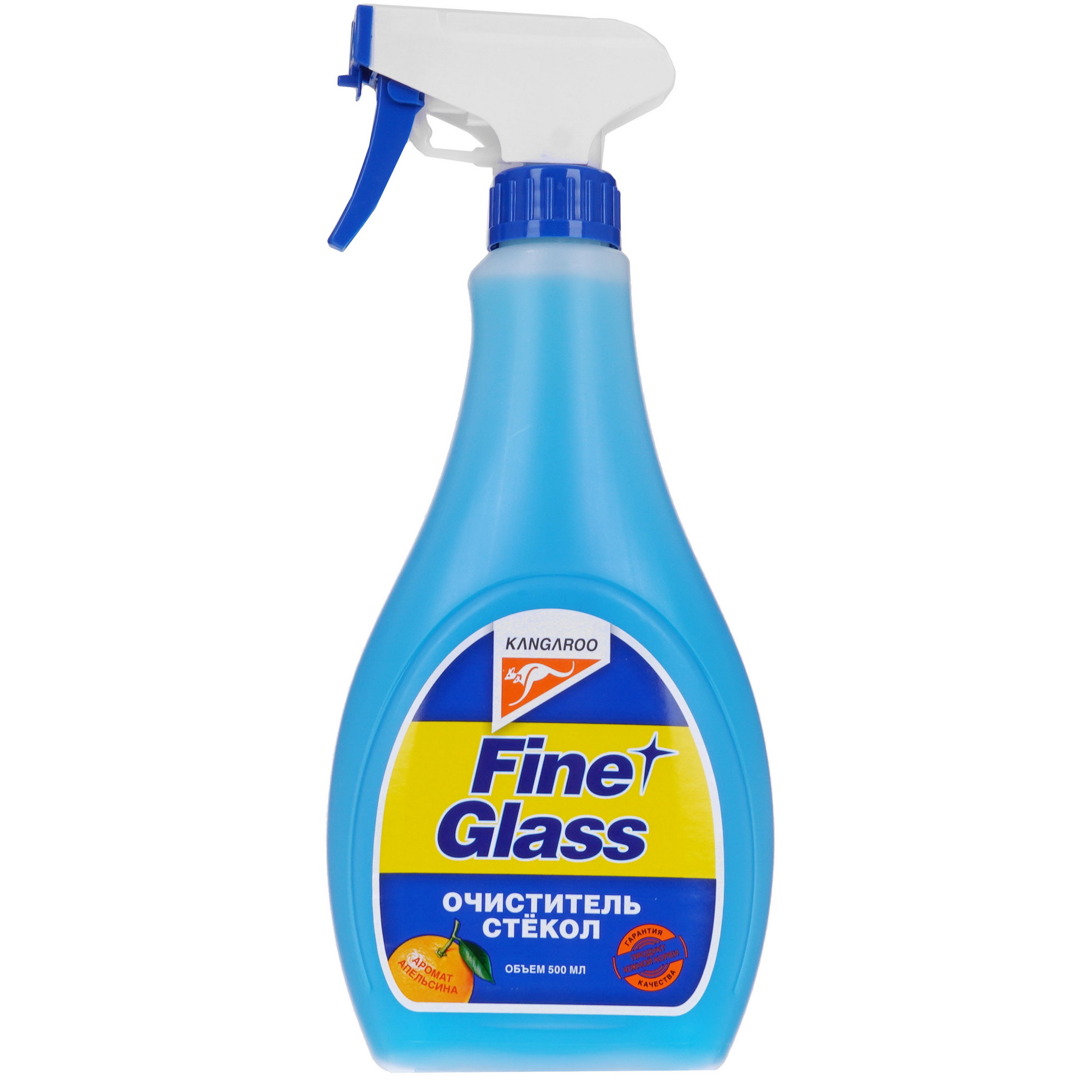 9140807 Средство для очистки стекол и зеркал Fine glass - очиститель стекол ароматизированный (500ml) KANGAROO STDN-0081354
