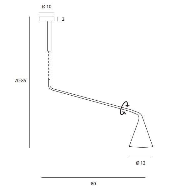 Окрашенная металлическая регулируемая потолочная лампа Tooy ARCH-00121771 - Вид №4