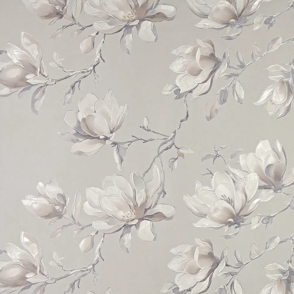 Обои флизелиновые Victoria Stenova Magnolia серые 1.06 м VS585106 STLM-2056538