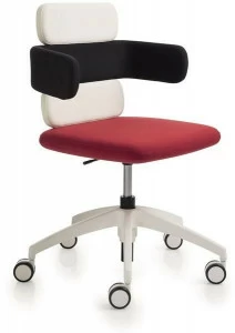 Luxy Регулируемое по высоте офисное кресло из ткани с 5 спицами и подлокотниками Cluster Cl7-8-9