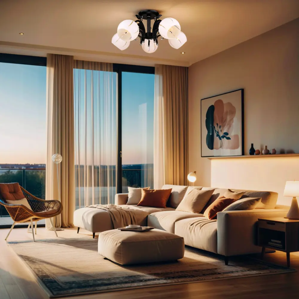 РОССВЕТ Люстра Меренга - неоклассический светильник с 5 плафонами 89426675 STLM-1566539 - Вид №8