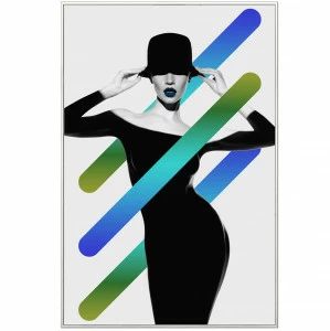 Постер прямоугольный на художественной бумаге 80х60 см "Модница-2" EVENHOME ДИЗАЙНЕРСКИЕ 00-3878748 Белый;черный;разноцветный