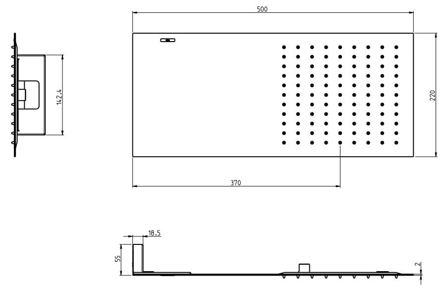 Ультра-плоская душевая головка из нержавеющей стали с системой защиты от накипи Rubinetterie Frattini ARCH-00141177 - Вид №3