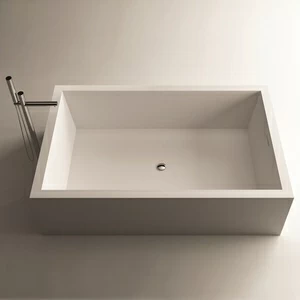 Moma Design Ванна из Corian 1800х1050х500 SQUARE DOUBLE белая