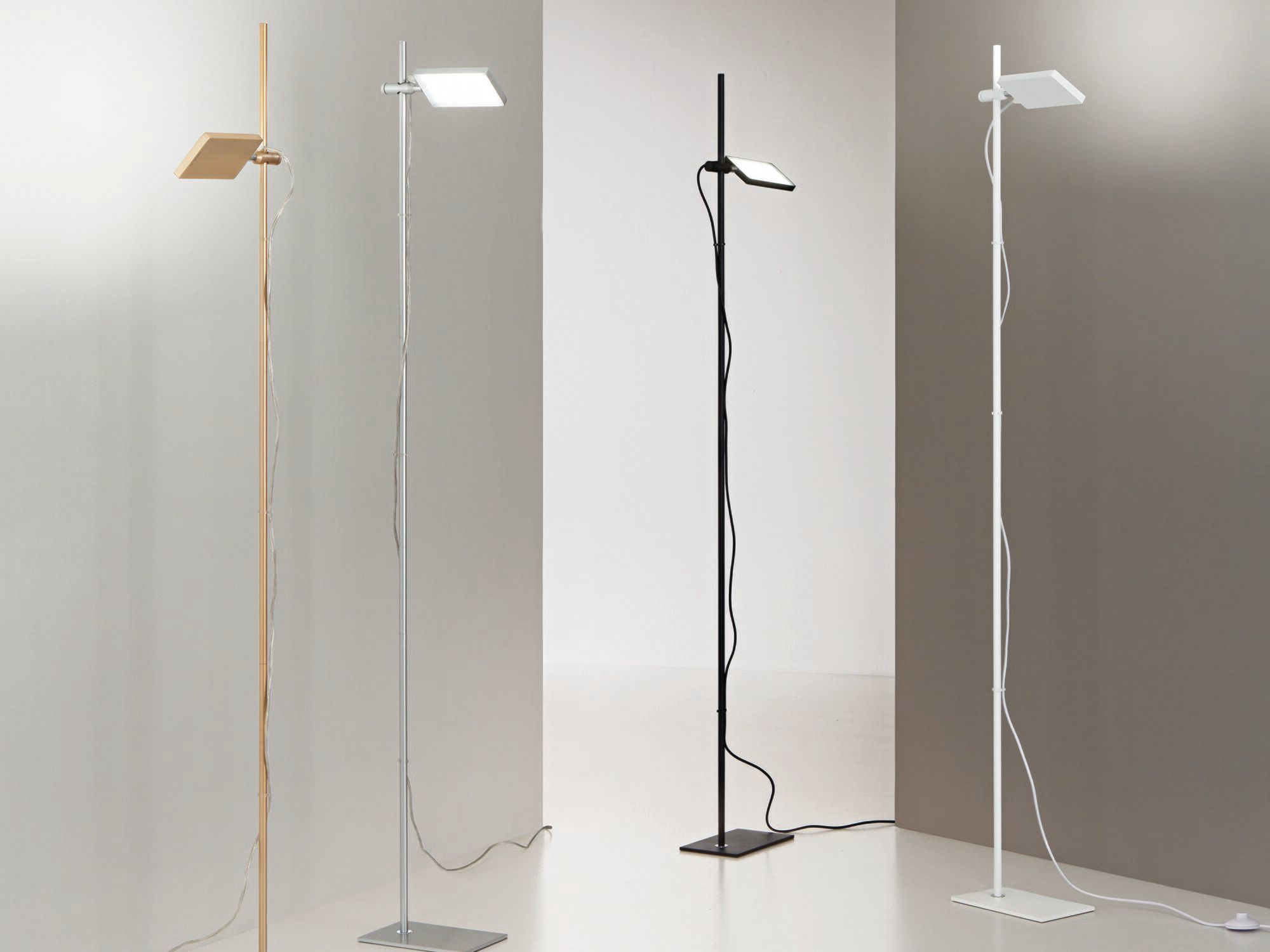 Регулируемая алюминиевая светодиодная напольная лампа Fan Europe Lighting BOOK ARCH-00146031