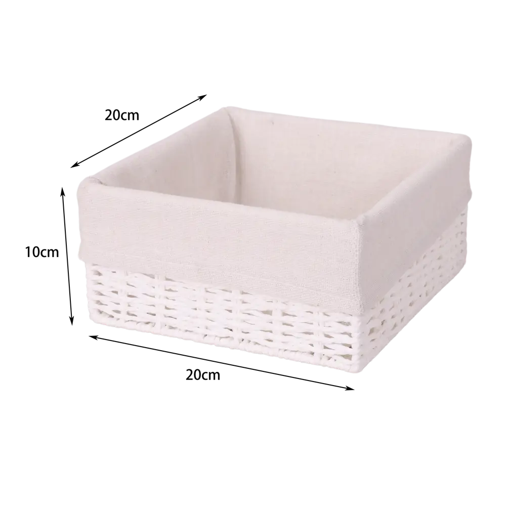 Корзина Konsensa 10x20x20 см бумага цвет белый STLM-2145869
