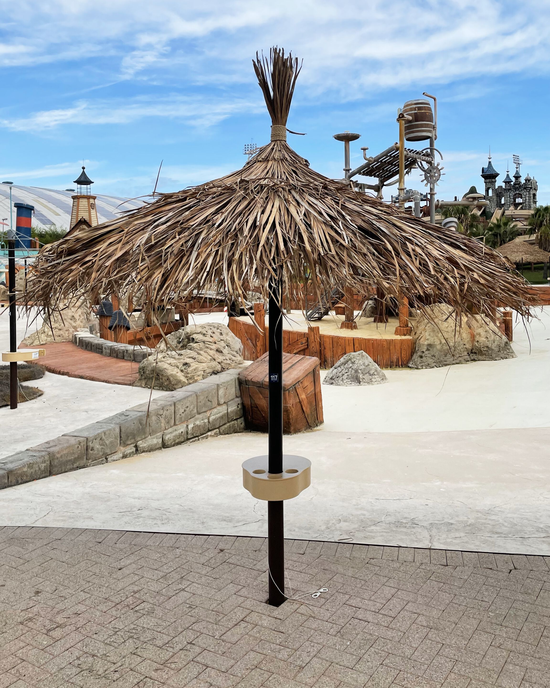 Круглый зонт из натурального макути Gio' Stemar MAKUTI ARCH-00052478 - Вид №3