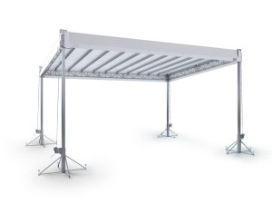 Стальная кровля с алюминиевыми фермами