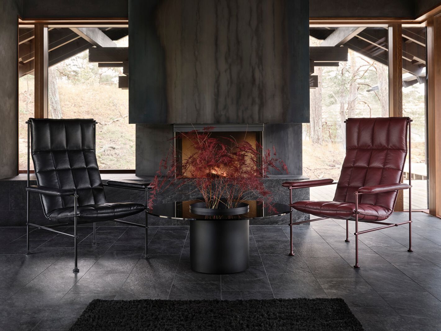 Кожаное кресло с подлокотниками Bla Station VILLHEM ARCH-00065627 - Вид №2