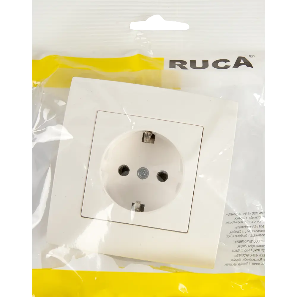 Розетка с заземлением цвет белый 82198926 STLM-2057262 RUCA  - Вид №4