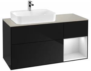 Villeroy&Boch Тумба под раковину Прямоугольная версия F403MTPH Finion Glossy Black Lacquer