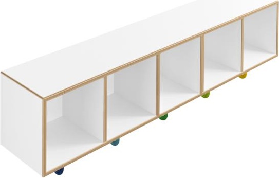 M20.02.001 Модуль ряда, 5 мест с тройным крюком HEWI Kids - Вид №1