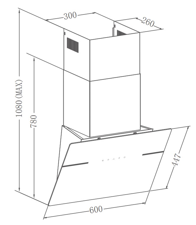 9168703 Вытяжка наклонная Meferi AIRBOX60WH ULTRA белый STDN-0056503 - Вид №16