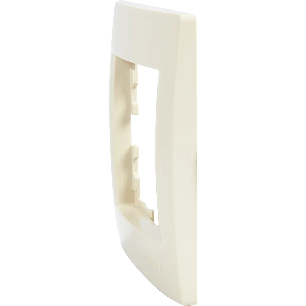 Рамка для розеток и выключателей Lezard Karina 1 пост горизонтальная цвет кремовый STLM-2092248 - Вид №2
