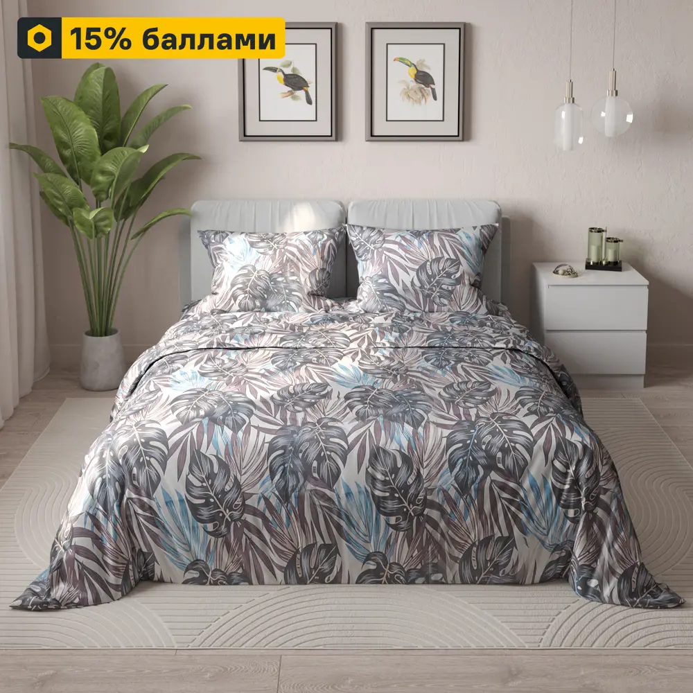 Шуйские ситцы: Комплект постельного белья «Дом снов Монстера» евро 89338196 STLM-1037732