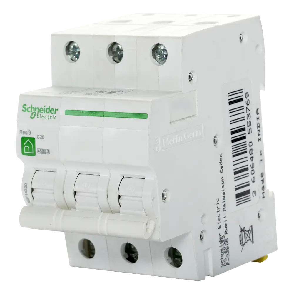 Автоматический выключатель Schneider Electric Resi9 3P C20 A 4.5 кА STLM-2073637 - Вид №1