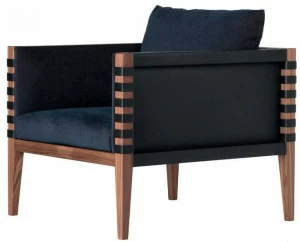 Ritzwell & Co. Мягкое кожаное кресло с подлокотниками