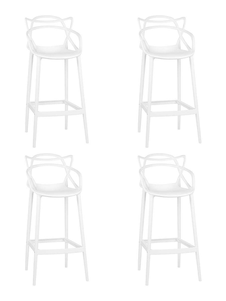90567303 Барный стул Masters bar lmzl-pp601c 48x108.5x51.5 цвет белый 4 шт STLM-0286370 DOBRIN