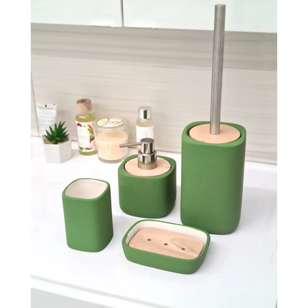 Мыльница Vidage Green Meadow керамика цвет зеленый STLM-2008944 - Вид №3