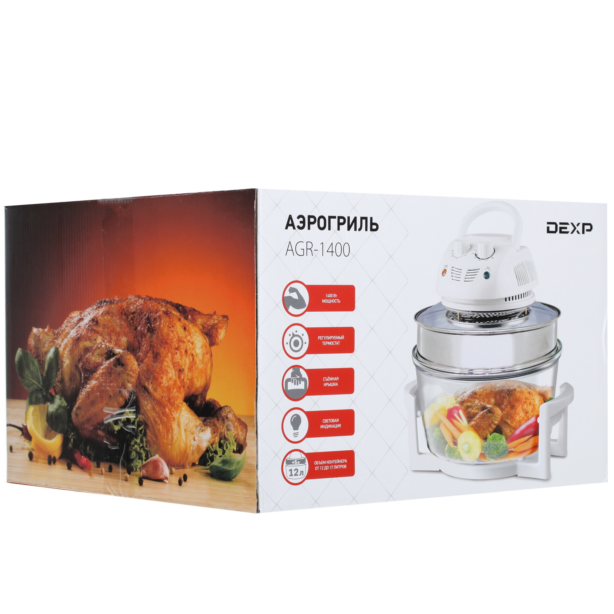 1304212 Аэрогриль DEXP AGR-1400 белый STDN-0014939 - Вид №9