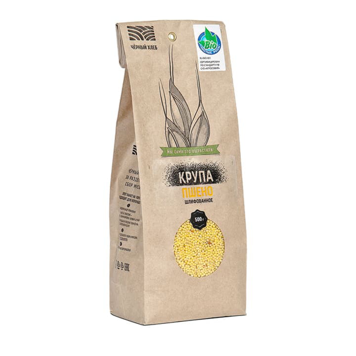 Крупа пшено шлифованное Чёрный хлеб Santreyd 4160