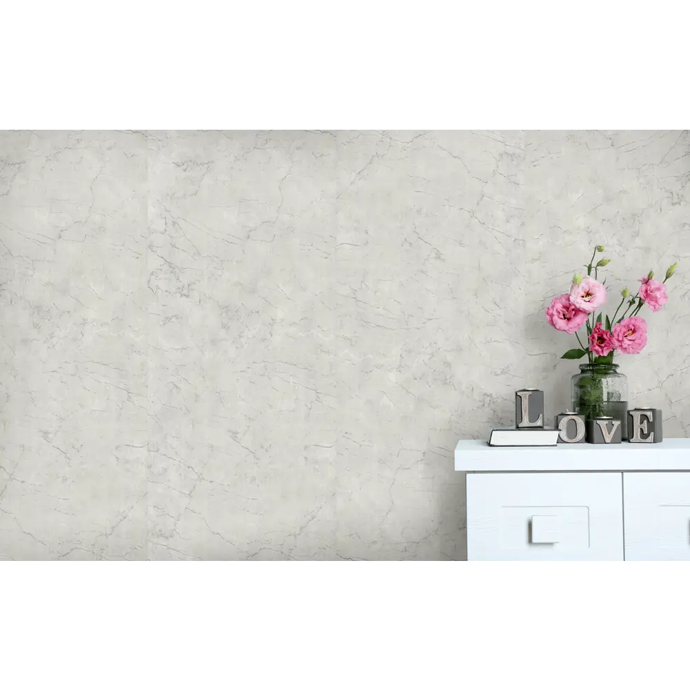 Стеновая панель ПВХ Vilo Tre Carrara коричневый 2650x330x8 мм 2.62 м² 3 шт. 84688433 STLM-2066792  - Вид №1