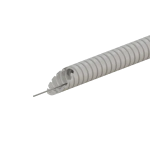 Труба гофрированная Экопласт D20 мм 25 м ПВХ легкая с протяжкой цвет серый