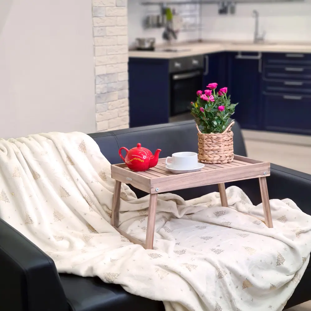 Стол поднос Naterial Solis 55x35 см складной акация светло-коричневый STLM-2193595 - Вид №3