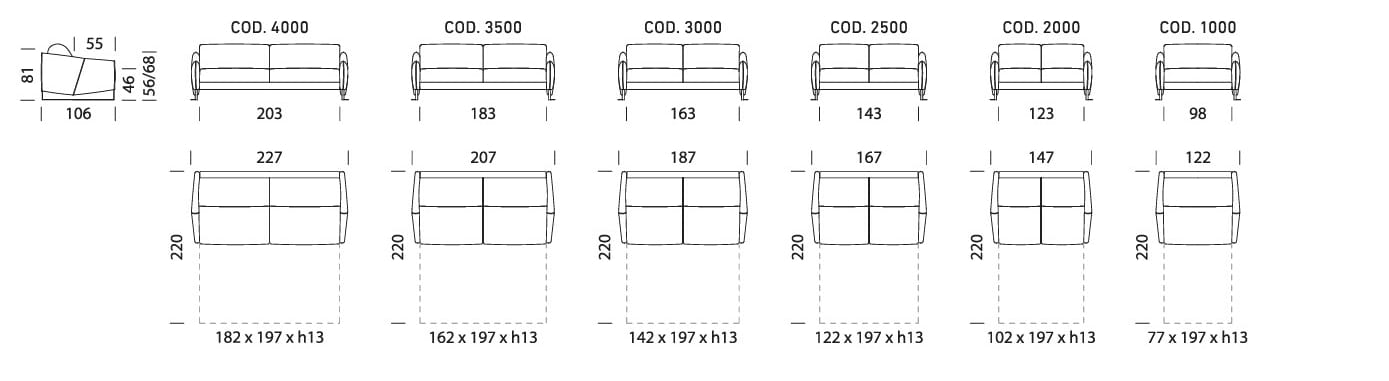 Двуспальный диван-кровать из ткани Dienne Salotti Views ARCH-00139133 - Вид №5