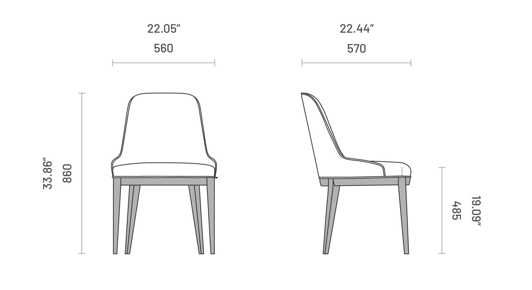 Мягкий стул из ткани Domkapa ANNA ARCH-00037834 - Вид №4