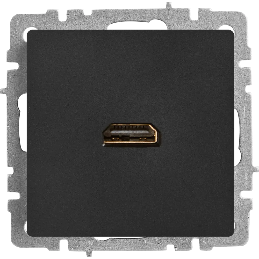 Розетка HDMI IEK Brite для скрытого монтажа - черная 87761570 STLM-1118450