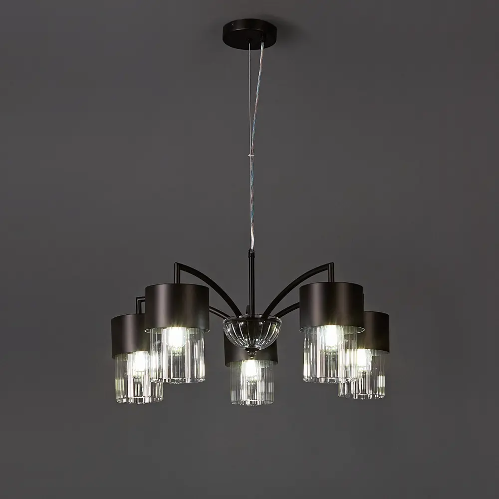 Freya Lumin — подвесная люстра с 5 цилиндрическими плафонами 89411498 STLM-1576146 - Вид №1