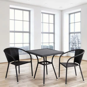 Мебель садовая, столик и кресла коричневые на 2 персоны Tutu AFINA  130547 Коричневый