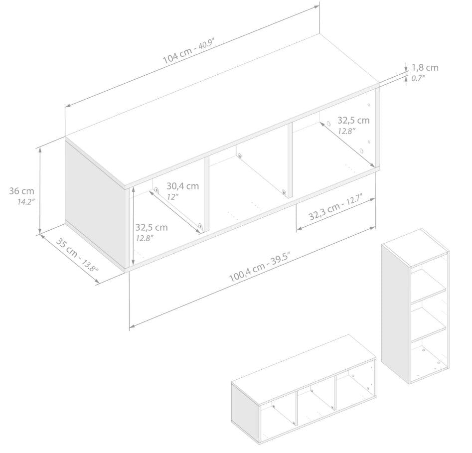 Модульная оборудованная стена установленная стеной в меламинированном Mobili Fiver IACOPO ARCH-00070420 - Вид №78