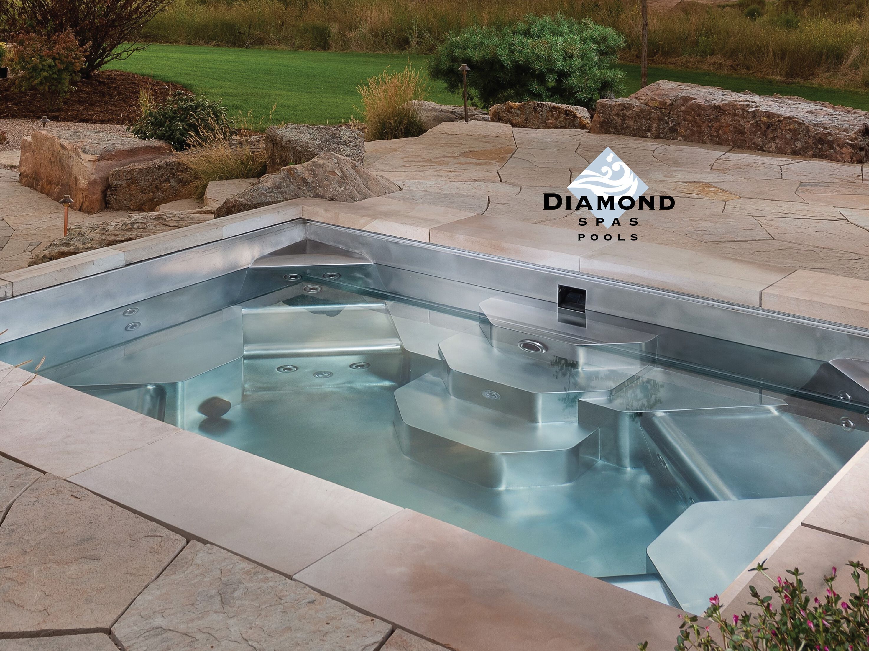 4-местный мини-бассейн с гидромассажем Diamond Spas Minipiscina spa in acciaio inox ARCH-00144998 - Вид №1